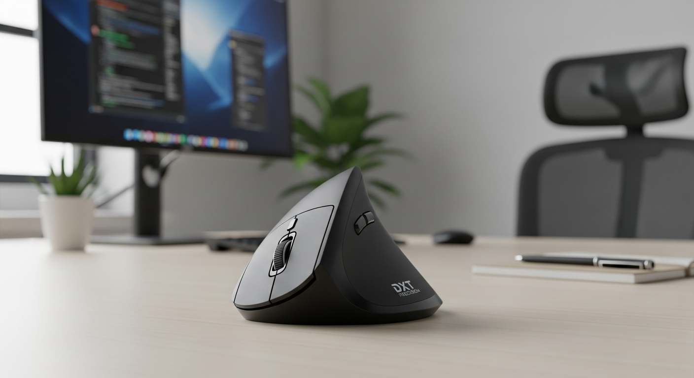 DXT Precision Mouse ambidextrous pen-grip vertical mouse for left or right hand use