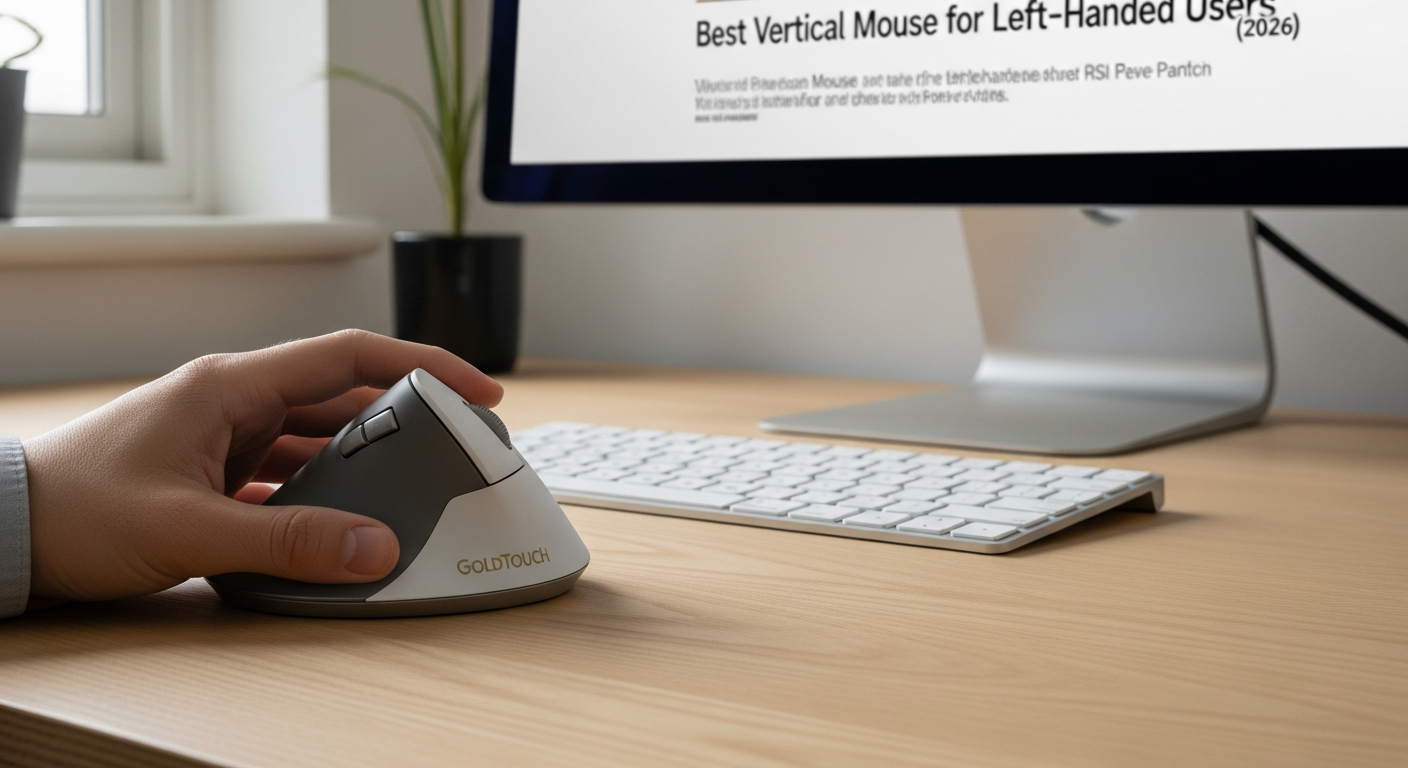 Goldtouch Semi-Vertical Mouse ambidextrous ergonomic mouse both hands
