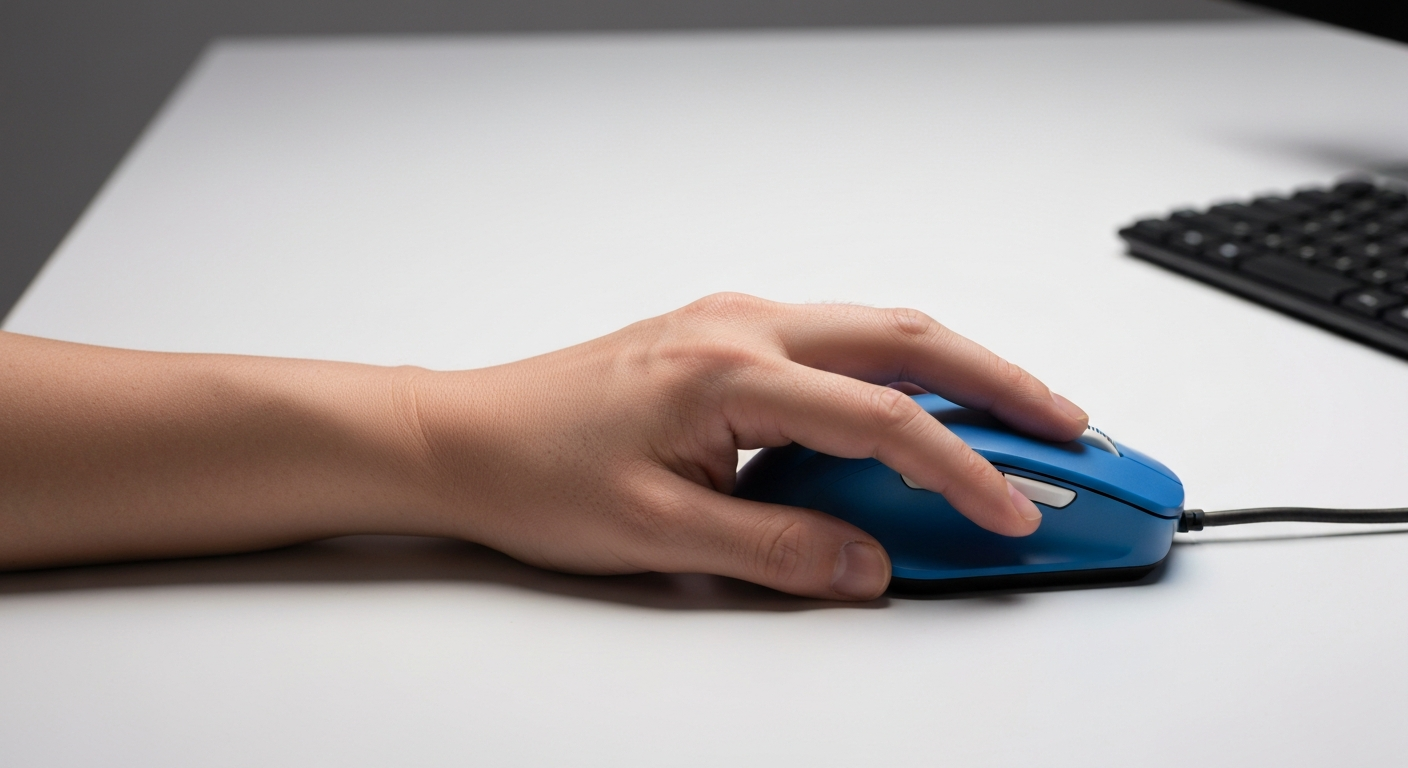 Best vertical mouse for left handed users hero image showing ergonomic left hand grip position